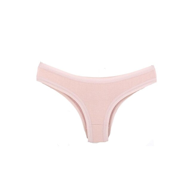 KIT 10 Calcinhas Tanga Algodão Liso Viés Aberto Seny Feminina
