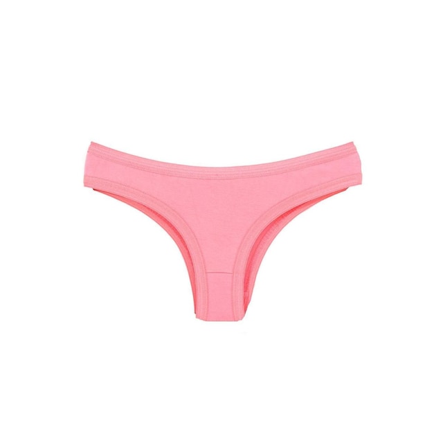 KIT 10 Calcinhas Tanga Algodão Liso Viés Aberto Seny Feminina