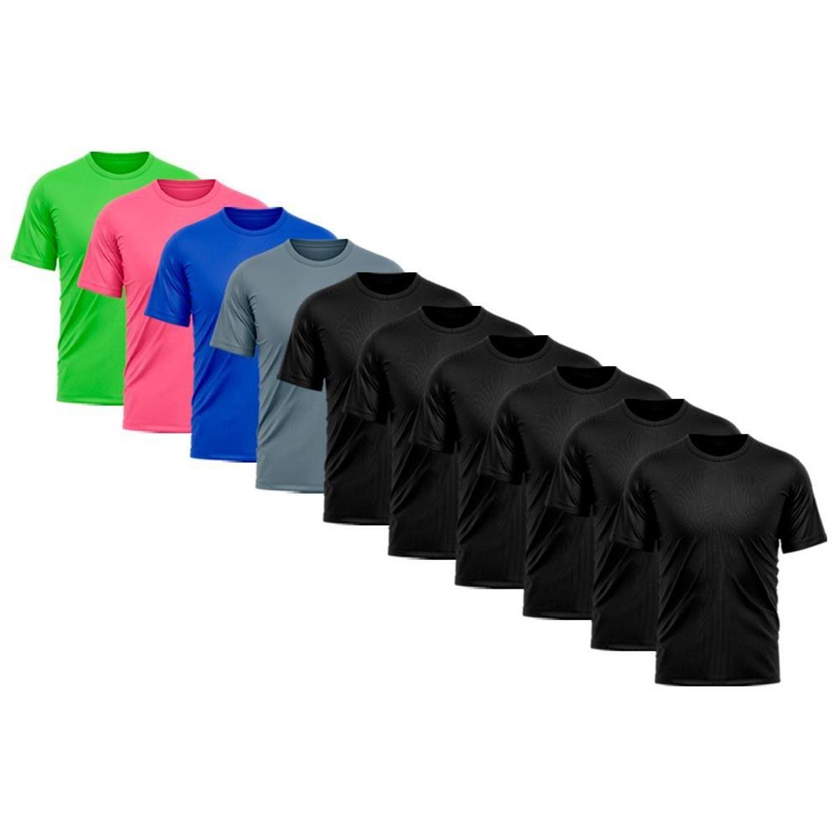 Kit 10 Camiseta Masculina Dry Proteção Solar UV Básica Lisa Treino Academia Camisa Camisetas Menor preço em Kit 10 Camiseta Masculina Dry Proteção Solar UV Básica Lisa Treino Academia Camisa Camisetas