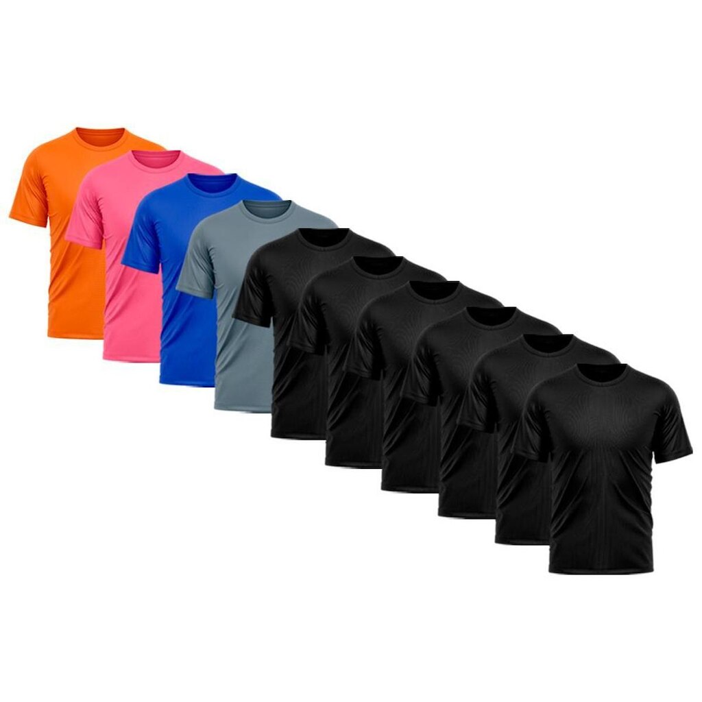 Kit 10 Camiseta Masculina Dry Proteção Solar UV Básica Lisa Treino Academia Camisa Camisetas