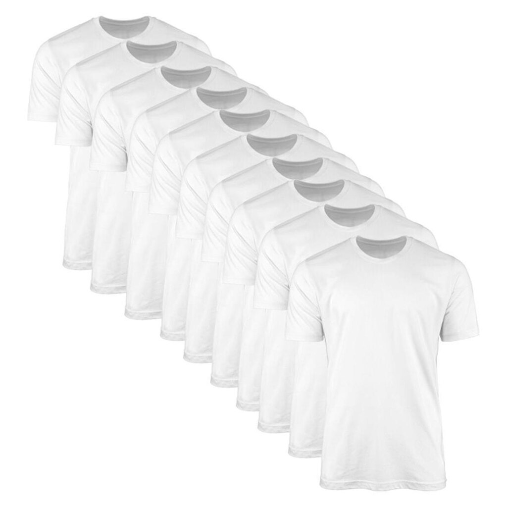 Kit 10 Camisetas Masculina Lisa Básica 100% Algodão Casual Dia a Dia Confortável Combina com Tudo