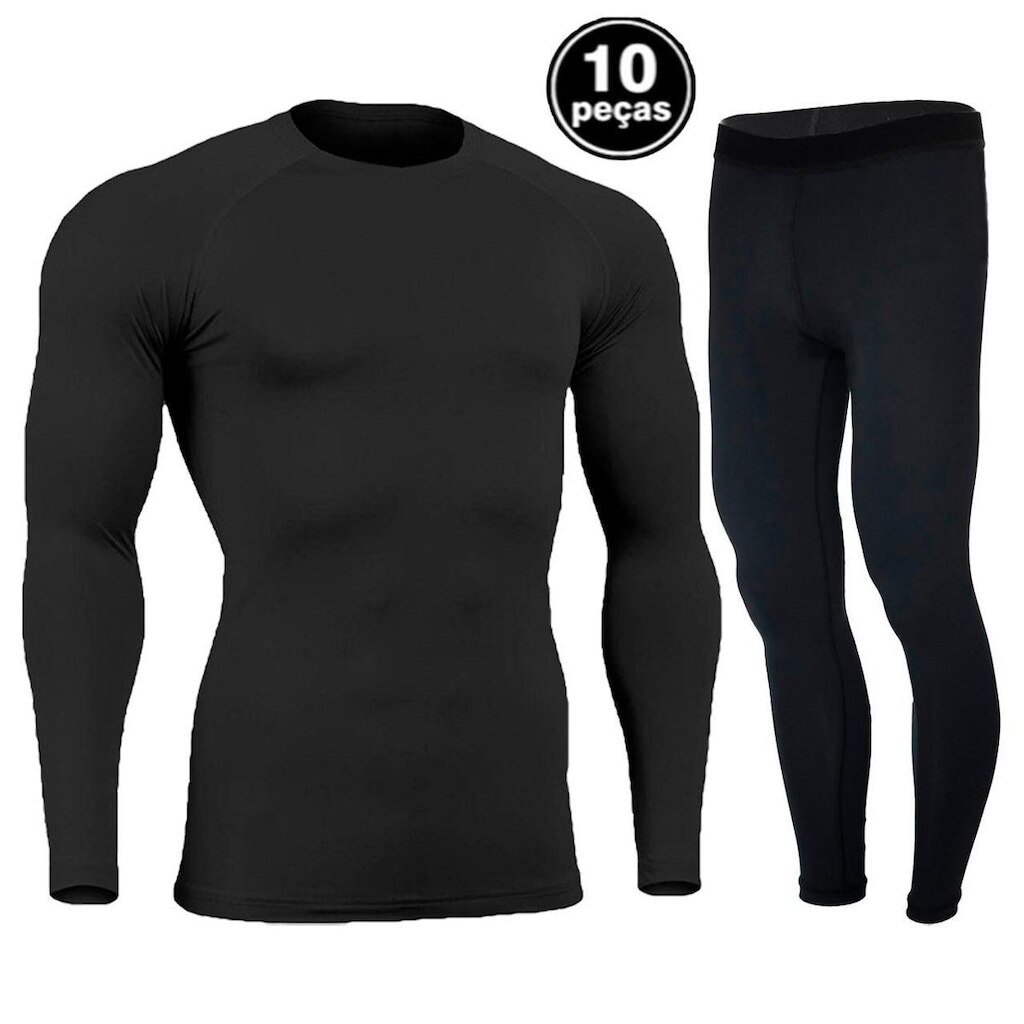 Kit 10 Conjunto Blusa e Calça Térmica Unissex Proteção UV