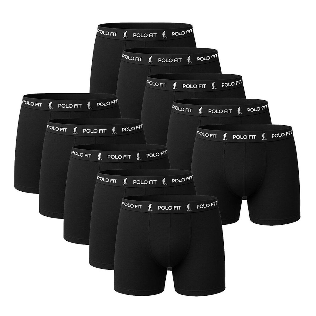 Kit 10 Cuecas Boxer Box  Algodão Polo Fit