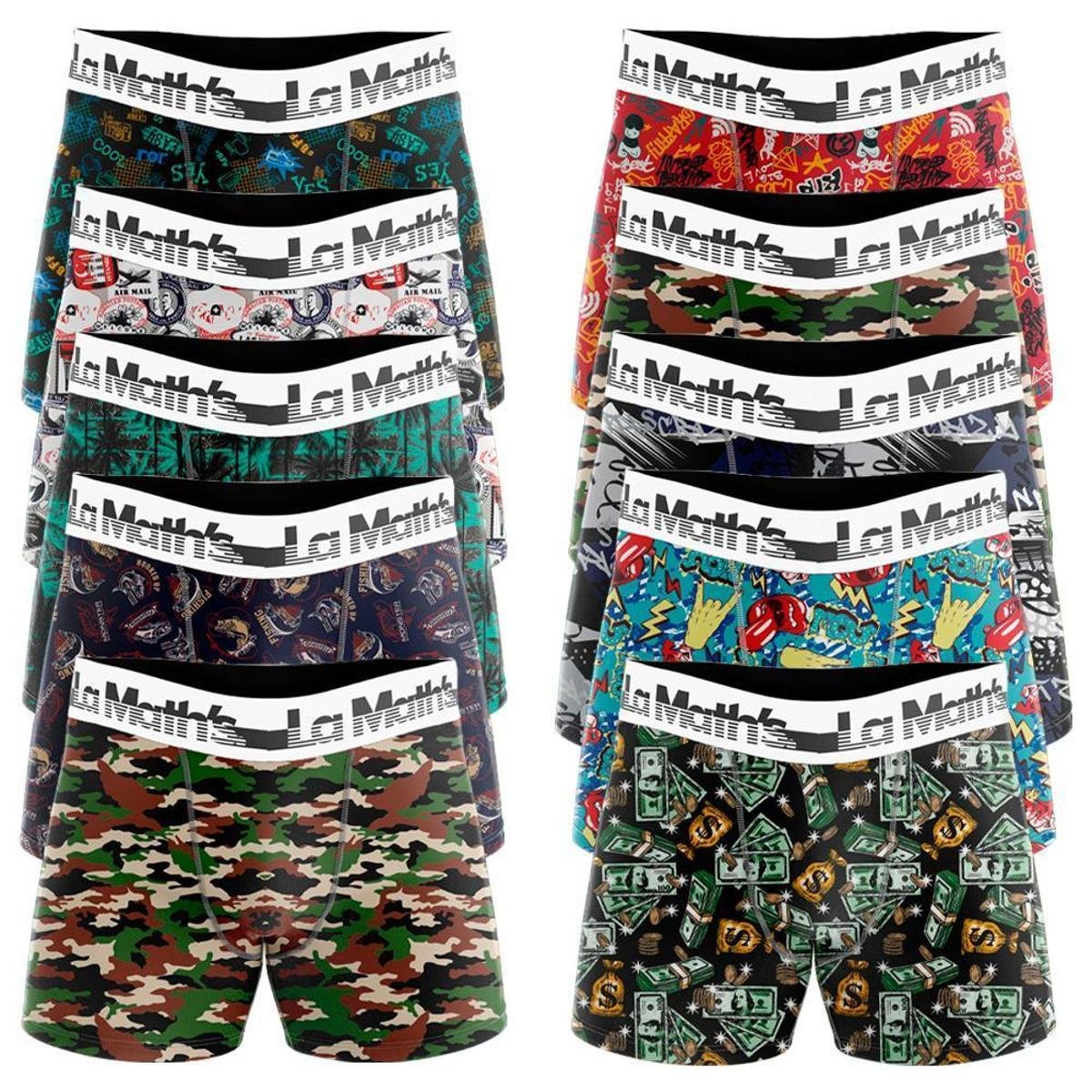 Kit 10 Cuecas Boxer Infantil Cueca Box Microfibra Sortidas Menor preço em Kit 10 Cuecas Boxer Infantil Cueca Box Microfibra Sortidas