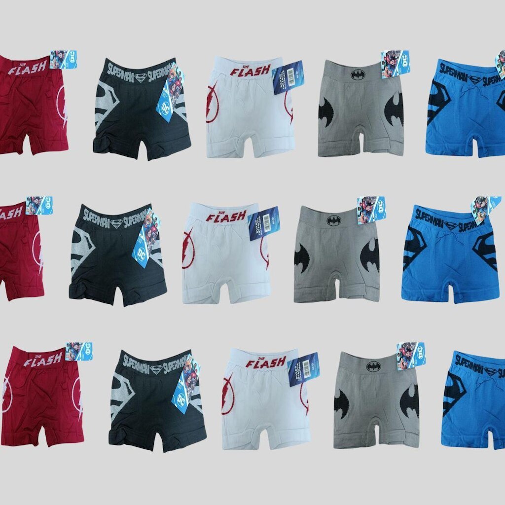 Kit 10 Cuecas Boxer Infantil em Poliéster Estampas Heróis - Altomax