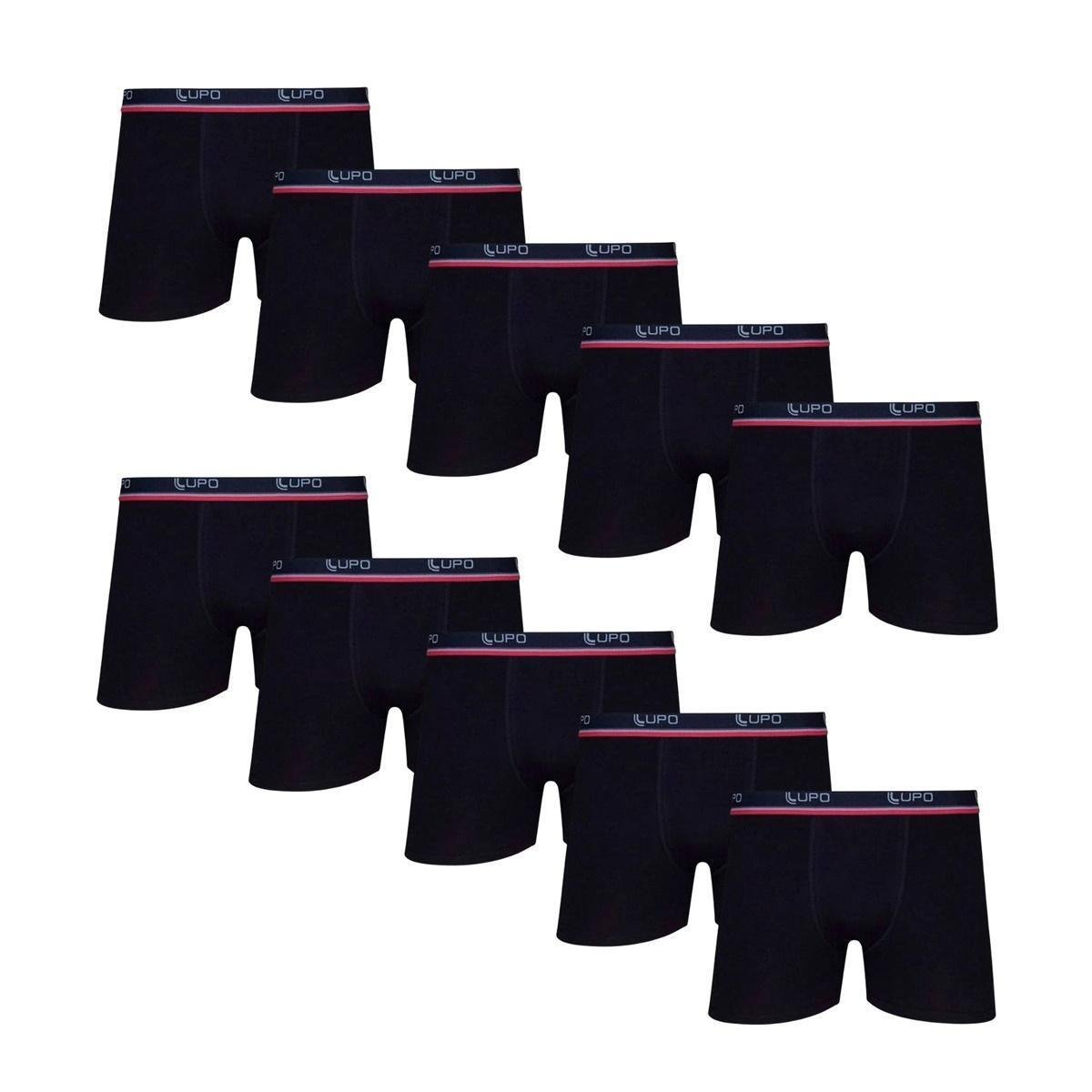 Kit 10 Cuecas Boxer Lupo Algodão Adulto Box Masculina Menor preço em Kit 10 Cuecas Boxer Lupo Algodão Adulto Box Masculina