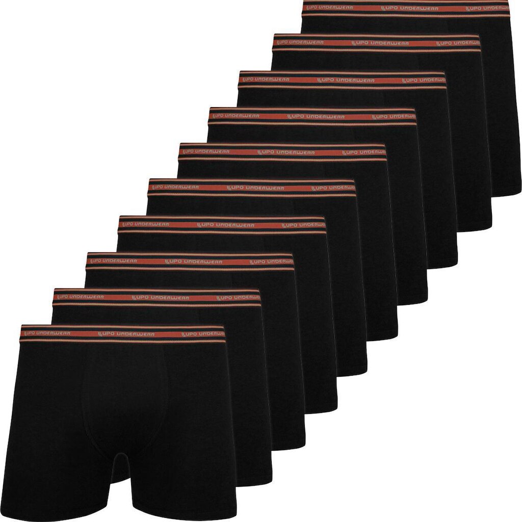 Kit 10 Cuecas Boxer Lupo Masculina em Algodão Respirável Original