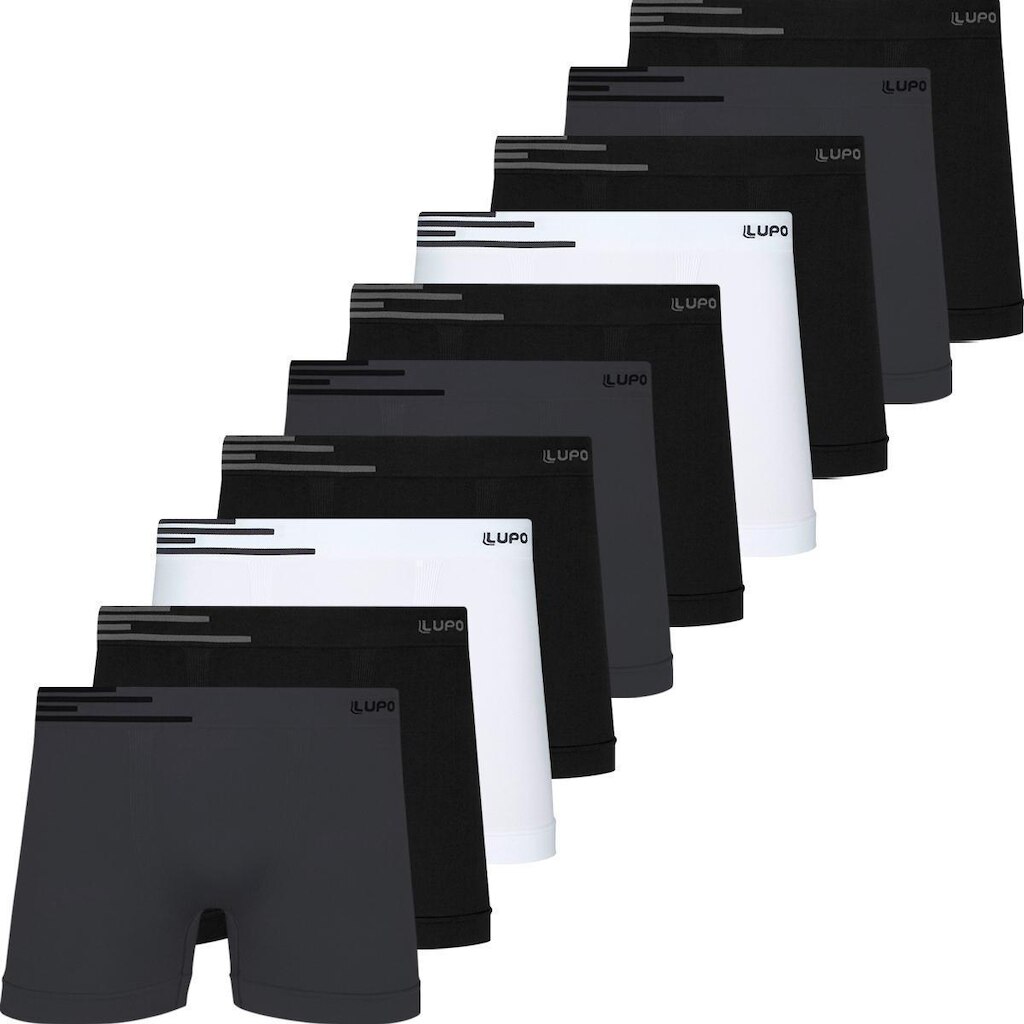 Kit 10 Cuecas Boxer Lupo Original Box Masculino Cueca Poliamida Sem Costura Atacado Adulto