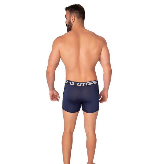 Kit 10 Cuecas Boxer Masculina Lisa Elástico Forro Algodão