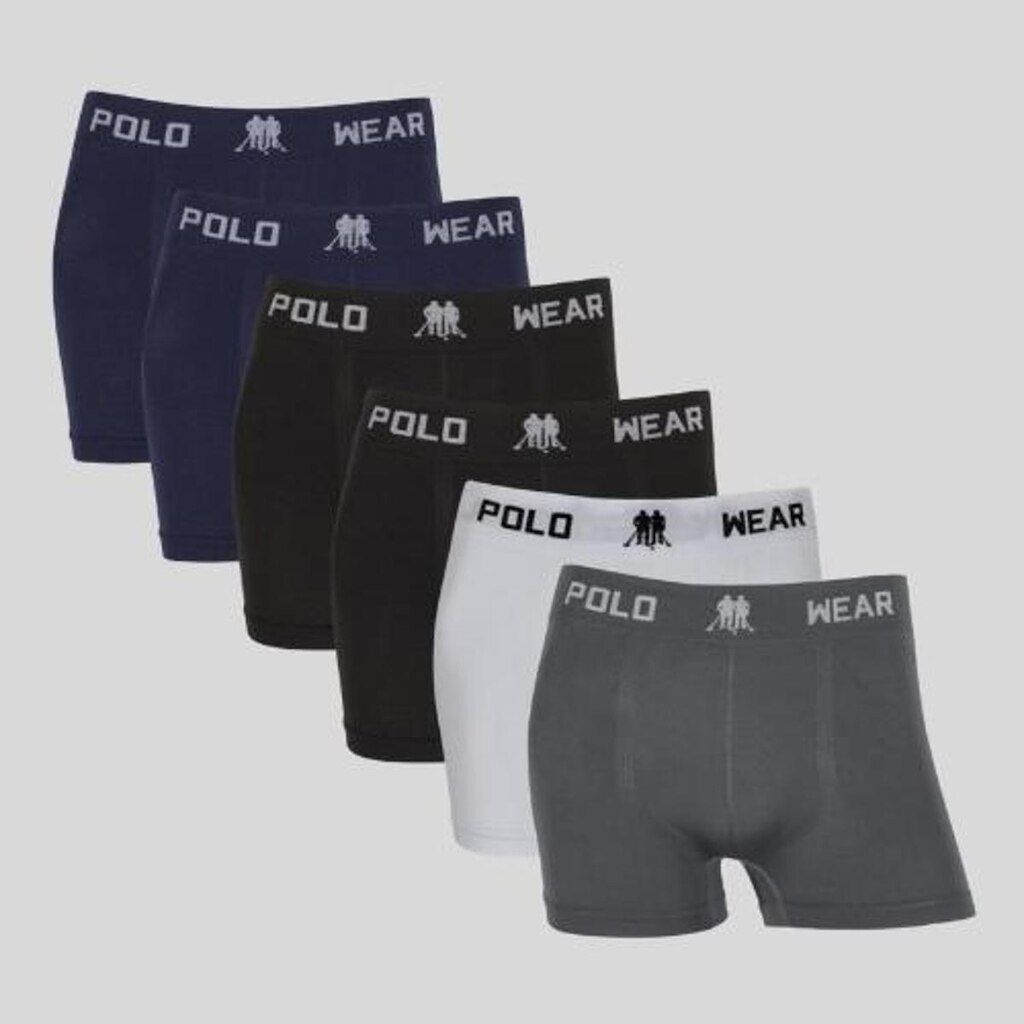 Kit 10 Cuecas Boxer Polo Wear Microfibra S/ Costura Original