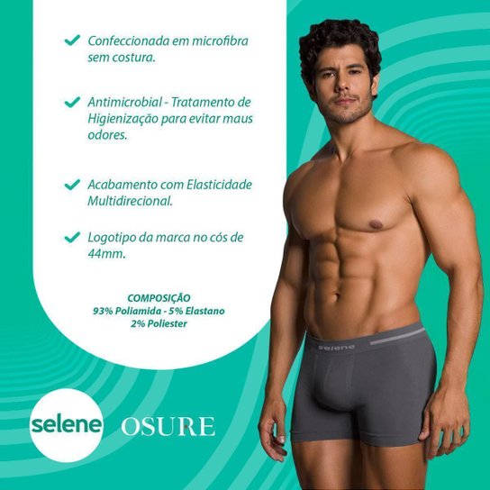 Kit 10 Cuecas Boxer Selene Masculina Cueca Poliamida Box Sem Costura  Atacado Original