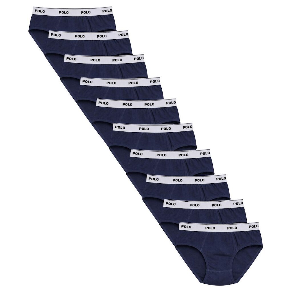 Kit 10 Cuecas Slip Polo Star Cotton 100 Algodão Penteado Masculina Adulto Tradicional