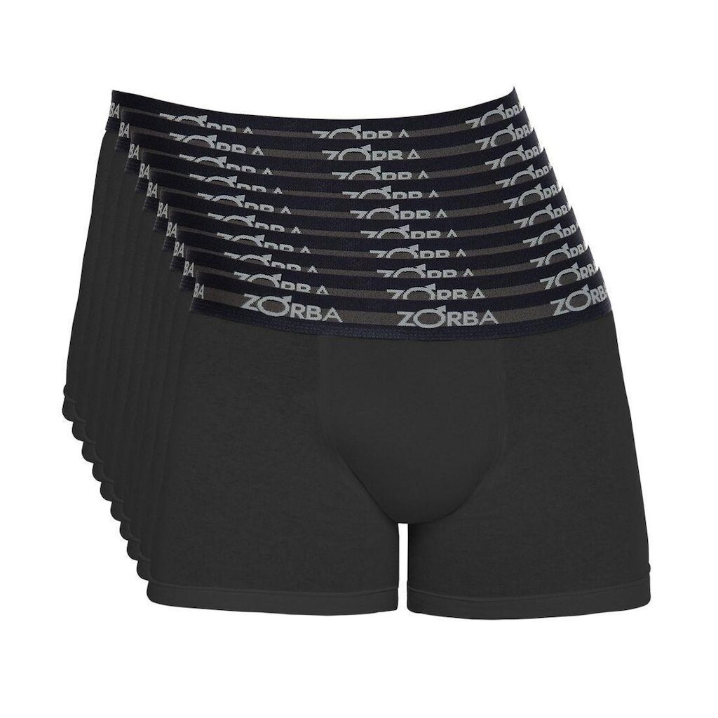 Kit 10 Cuecas Zorba Boxer Max Algodão 702 Preto - XG