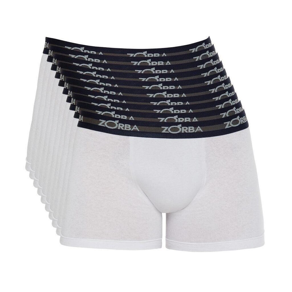 Kit 10 Cuecas Zorba Boxer Max Algodão 702 Preto - XG