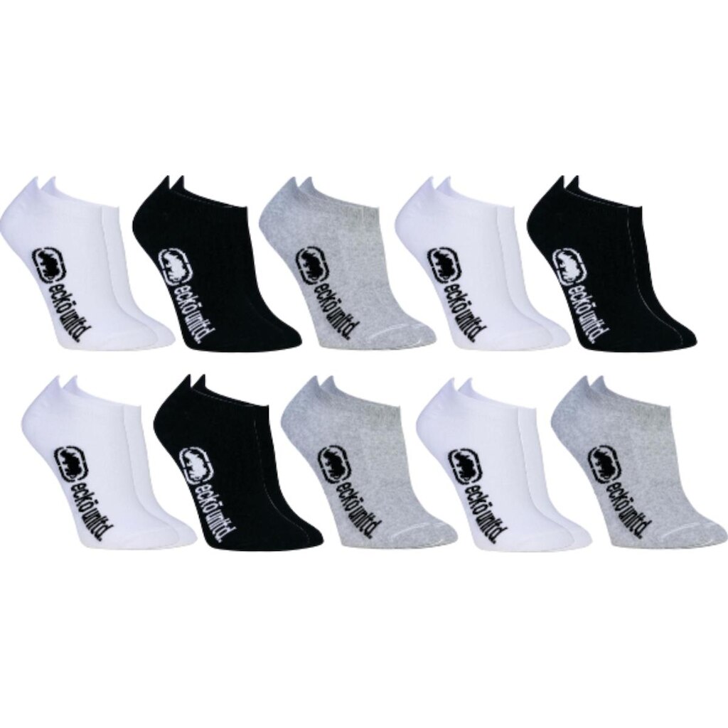 Kit 10 Meias EckoUlntd Invisível Unisex Adulto