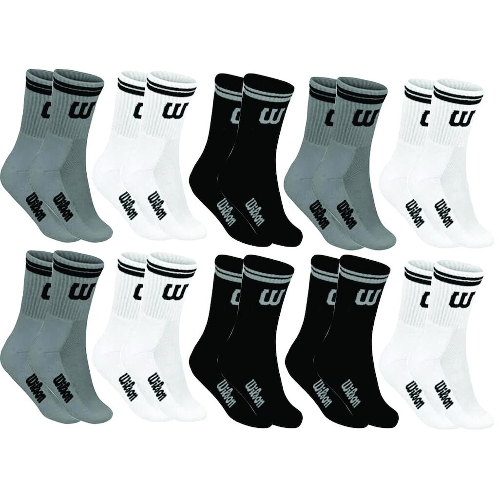 Kit 10 Meias Wilson Cano Alto Masculino