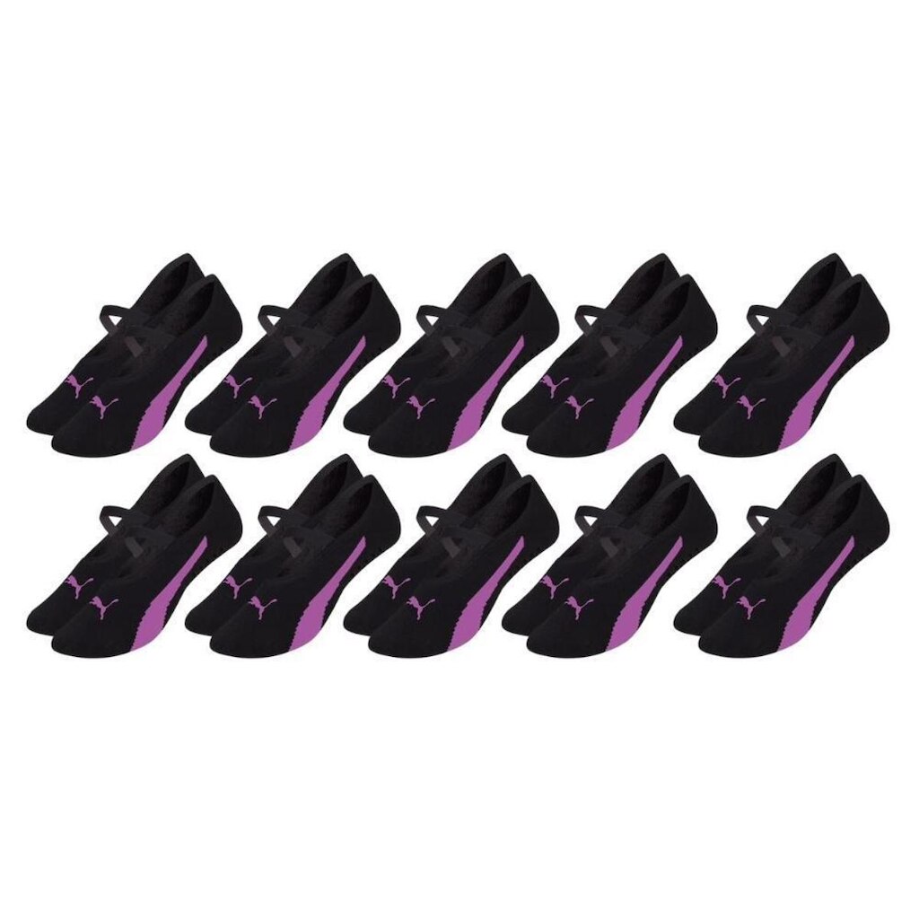 Kit 10 Pares De  Meia Sapatilha Antiderrapante Pilates Puma