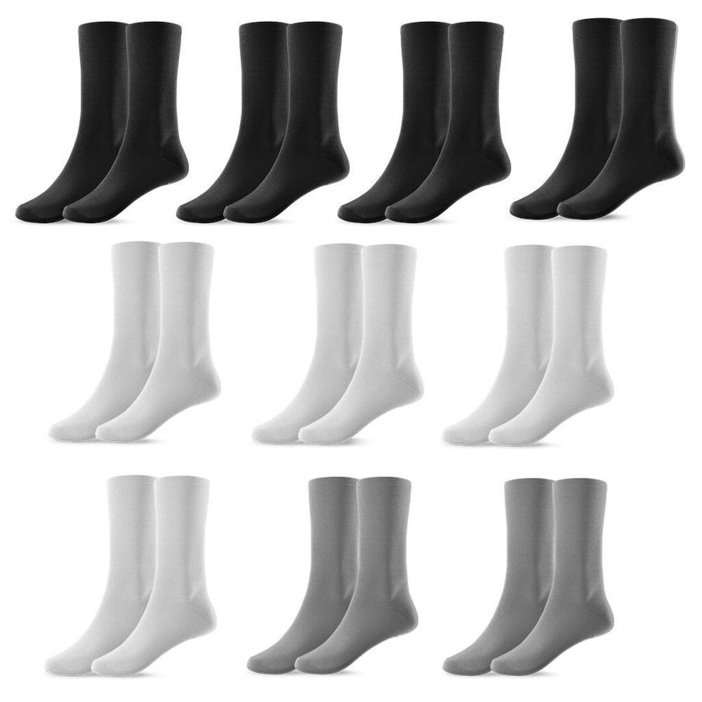 Kit 10 Pares de Meias Masculina Cano Alto 37/44