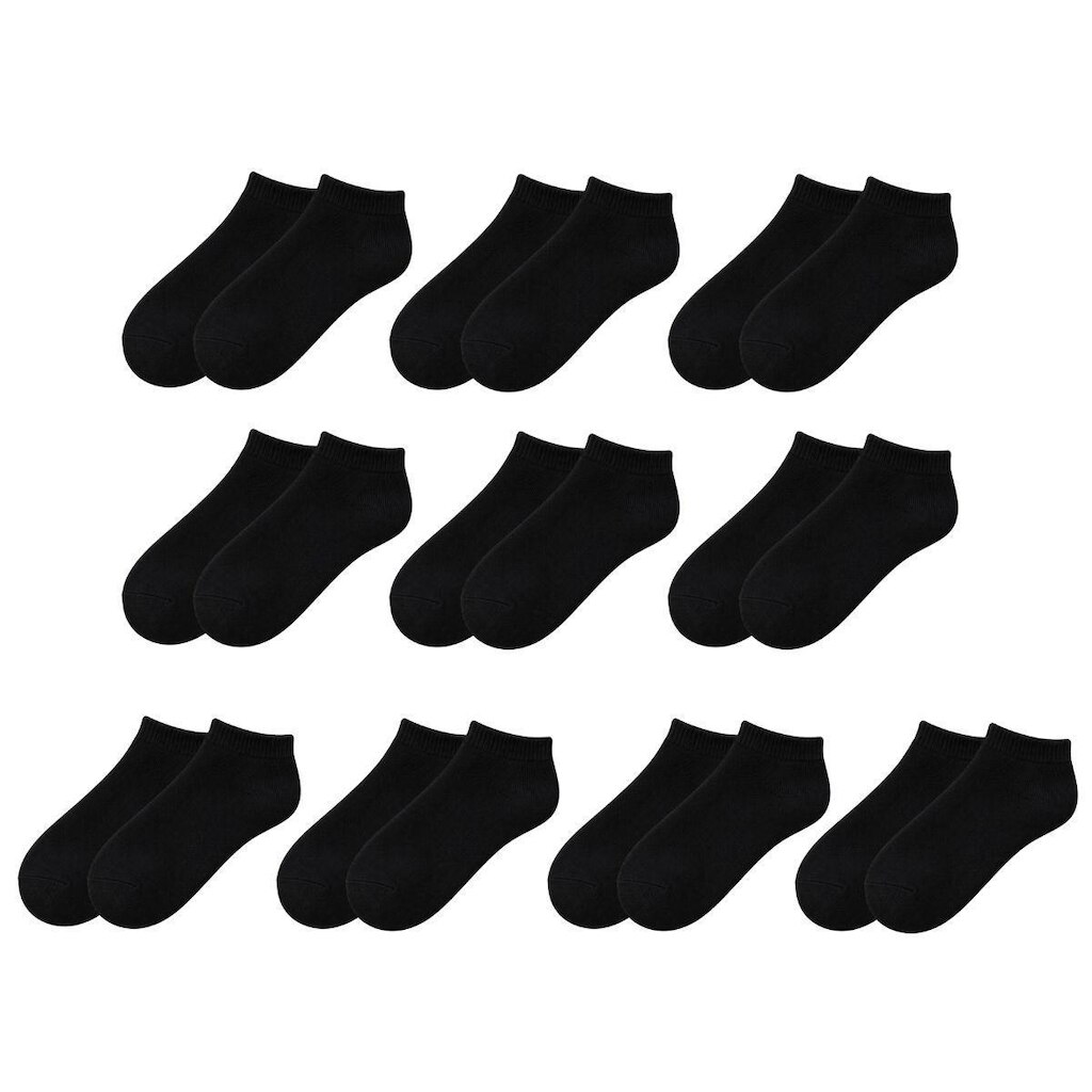 Kit 10 Pares de Meias Soquete Cano Curto Baixo Unissex Masculina Feminina Básica Academia Tênis
