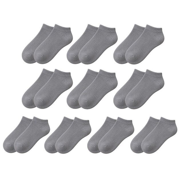 Kit 10 Pares de Meias Soquete Cano Curto Baixo Unissex Masculina Feminina Básica Academia Tênis