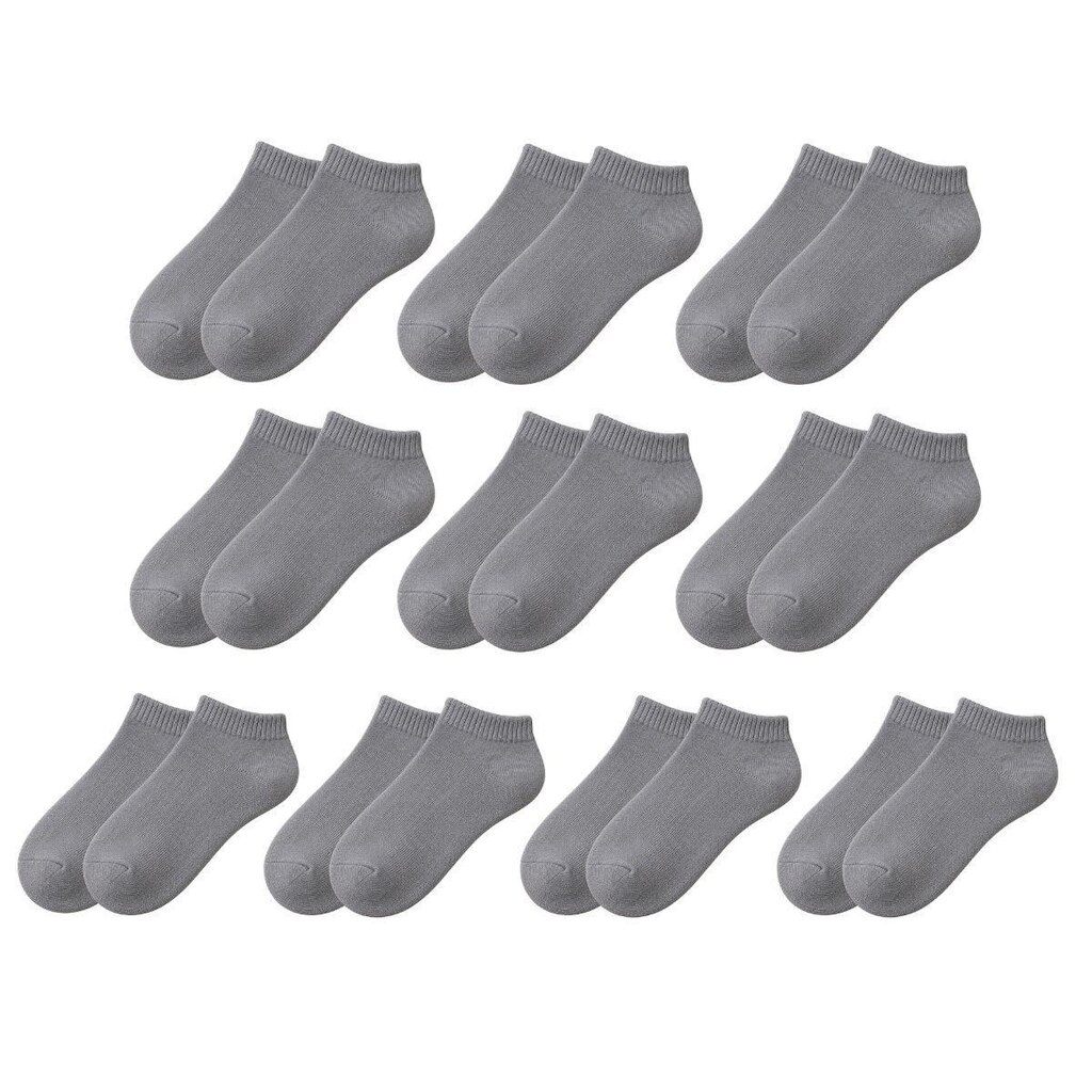 Kit 10 Pares de Meias Soquete Cano Curto Baixo Unissex Masculina Feminina Básica Academia Tênis