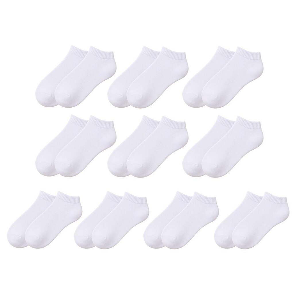 Kit 10 Pares de Meias Soquete Cano Curto Baixo Unissex Masculina Feminina Básica Academia Tênis