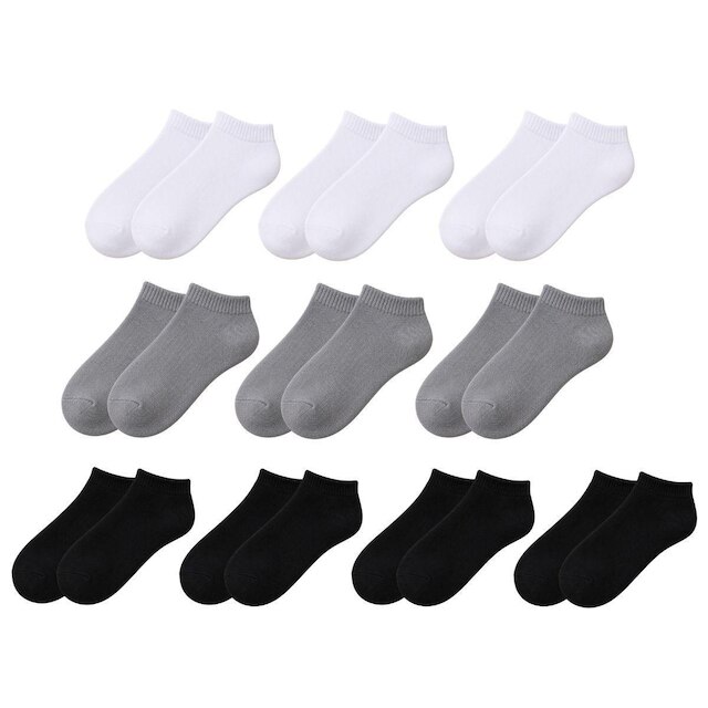 Kit 10 Pares de Meias Soquete Cano Curto Baixo Unissex Masculina Feminina Básica Academia Tênis