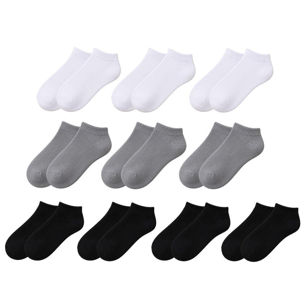 Kit 10 Pares de Meias Soquete Cano Curto Baixo Unissex Masculina Feminina Básica Academia Tênis
