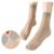 kit 10 Pares Meias Feminina Fina Soquete Social confortável - Marrom-Claro