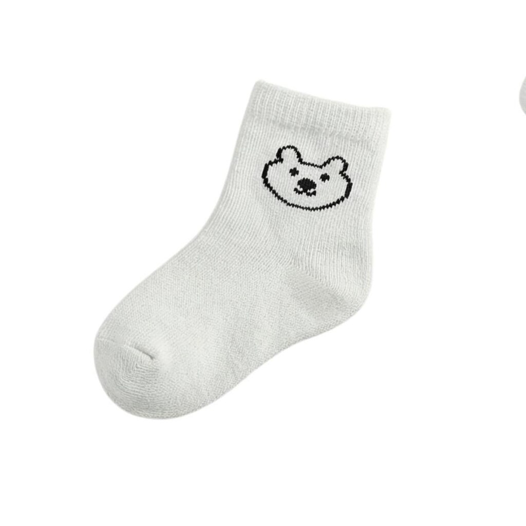 Kit 10 Pares Meias Infantis Urso Bebê Bear Baby Criança Algodão Premium Fofo Confortável