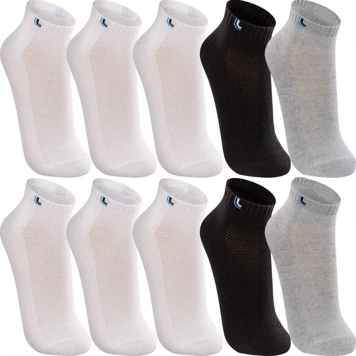 Kit 10 Pares Meias Lupo Cano Baixo Curto Tornozelo Algodão Masculina Meia Feminina Original Menor preço em Kit 10 Pares Meias Lupo Cano Baixo Curto Tornozelo Algodão Masculina Meia Feminina Original