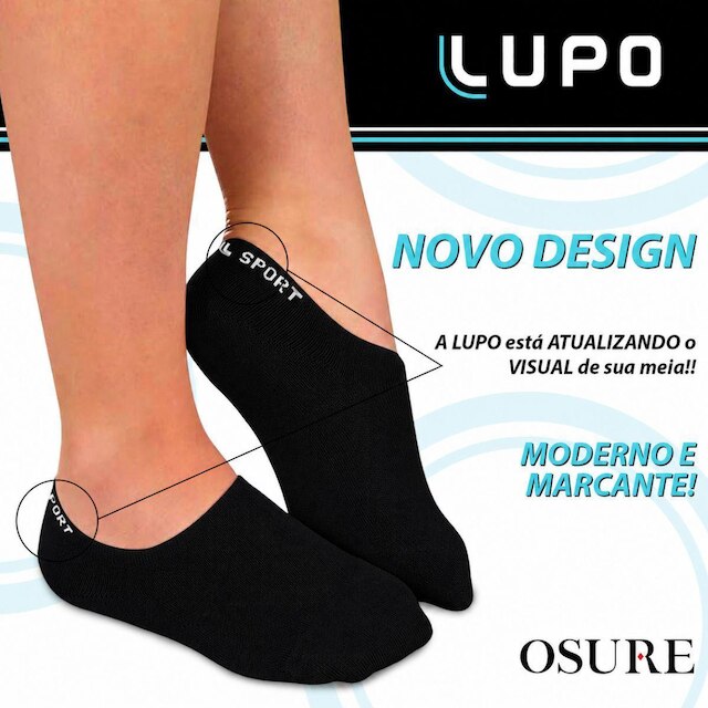 Kit 10 Pares Meias Lupo Cano Curto Baixo Meia Soquete Algodão Masculina Feminina Unissex