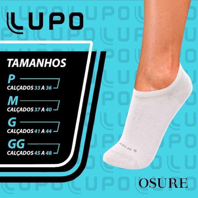 Kit 10 Pares Meias Lupo Cano Curto Baixo Meia Soquete Algodão Masculina Feminina Unissex