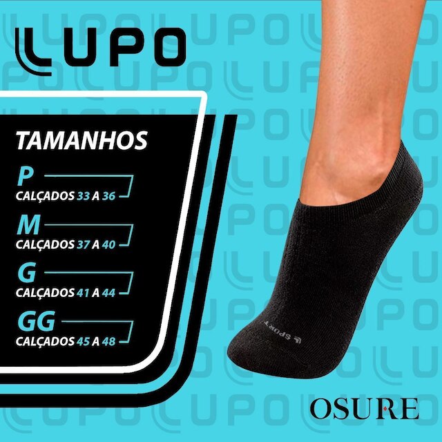 Kit 10 Pares Meias Lupo Cano Curto Baixo Meia Soquete Algodão Masculina Feminina Unissex