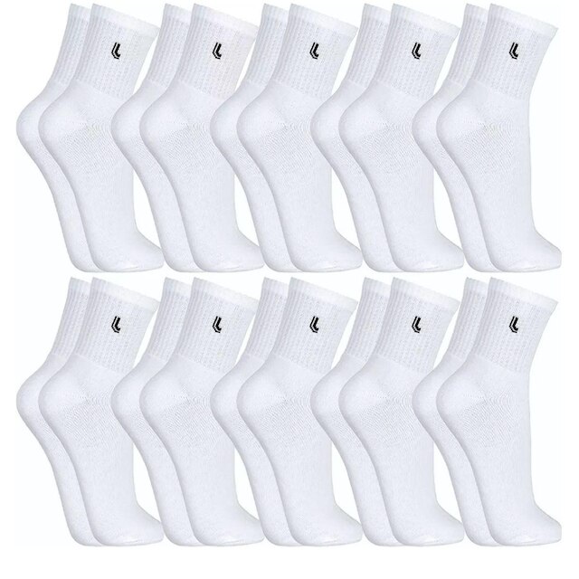 Kit 10 Pares Meias Lupo Cano Médio Alto Meia Masculina Algodão Original 3245