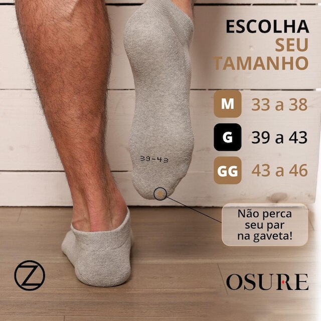 Kit 10 Pares Meias Zhamaro Cano Curto Soquete Baixo Algodão Atoalhada Masculina Feminina Confortável