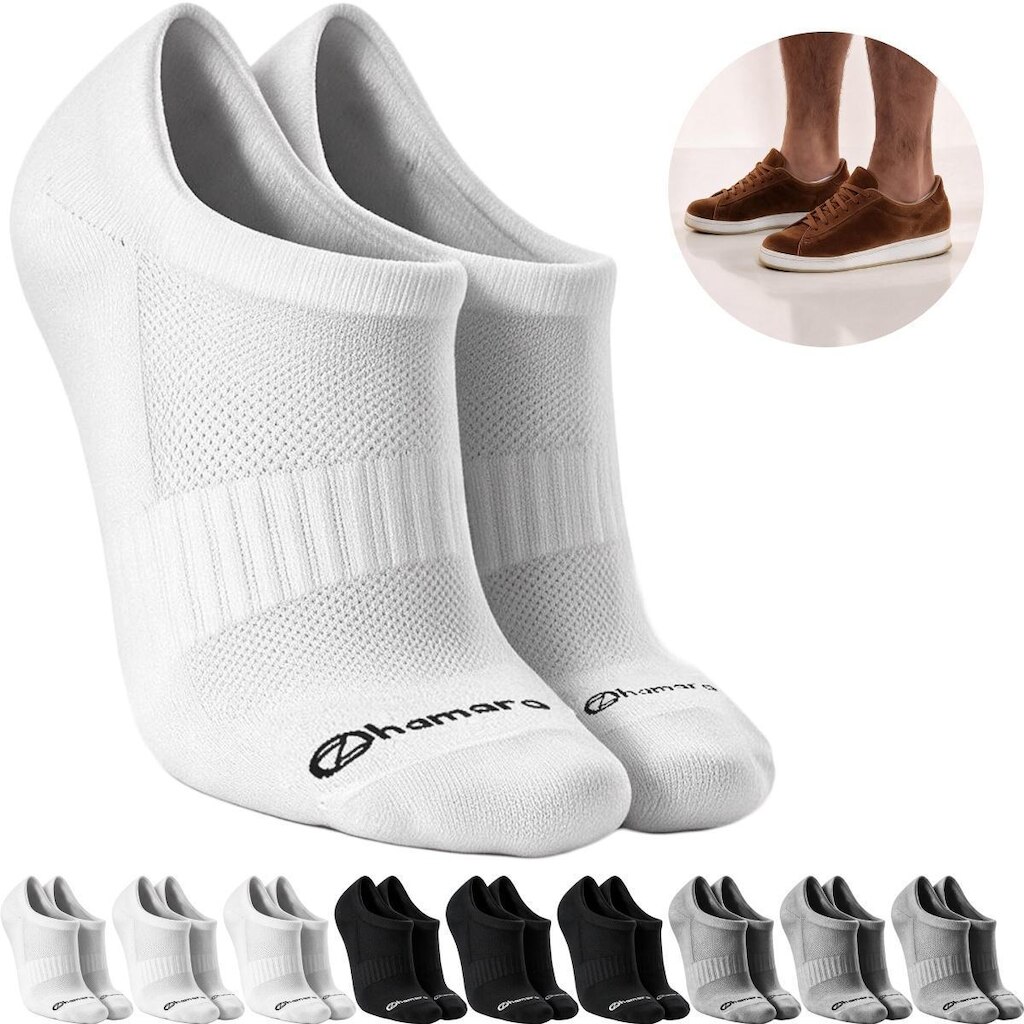 Kit 10 Pares Meias Zhamaro Sapatilha Baixo Soquete Algodão Masculina Feminina Academia