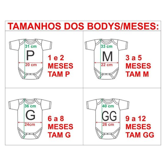 Kit 12 Body Bebê Calupa Mesversario Manga Longa Ursinha Princesa 1 A 12 Meses Feminino - Branco