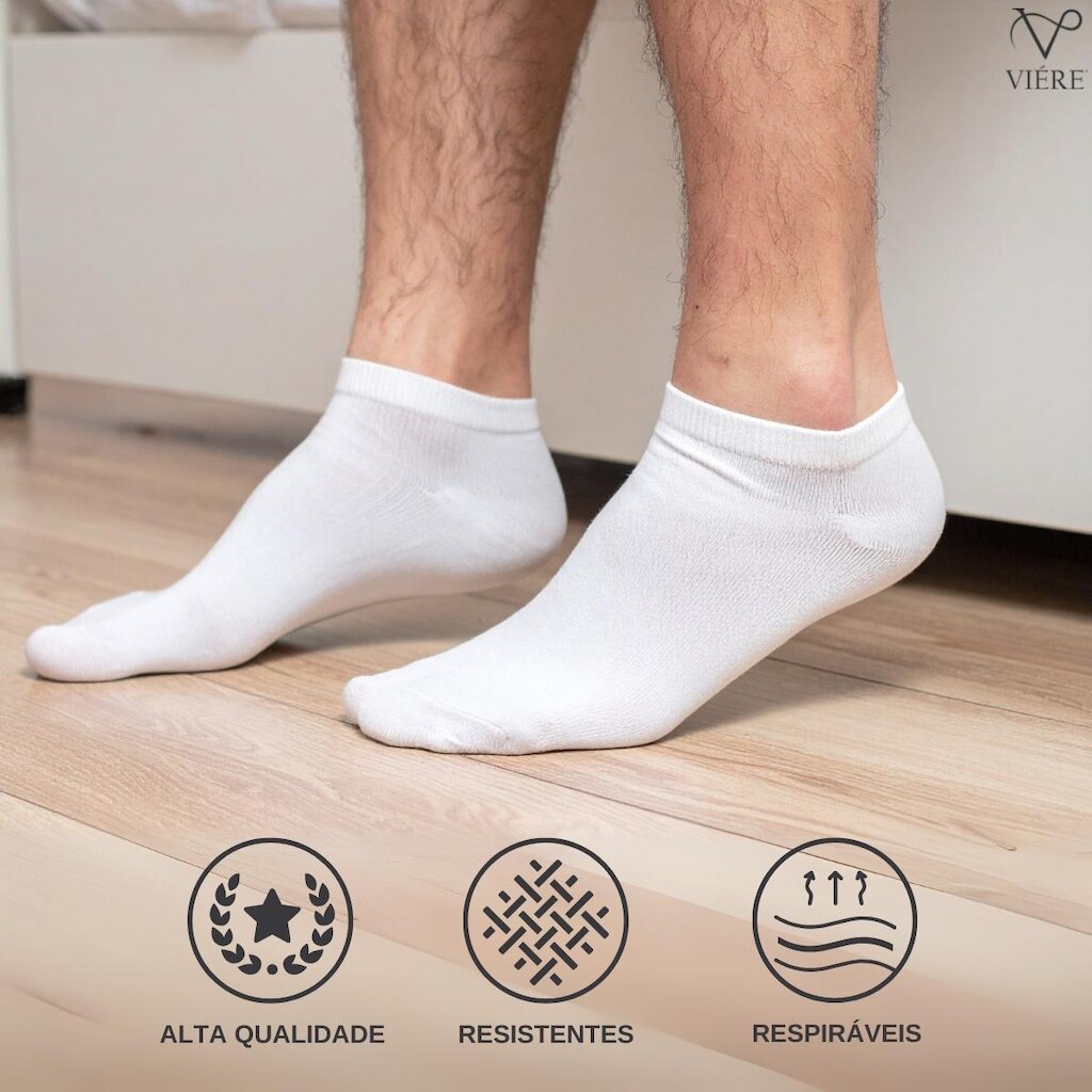 Kit 12 Par Meias Curta Masculina Meia Soquete Cano Baixo