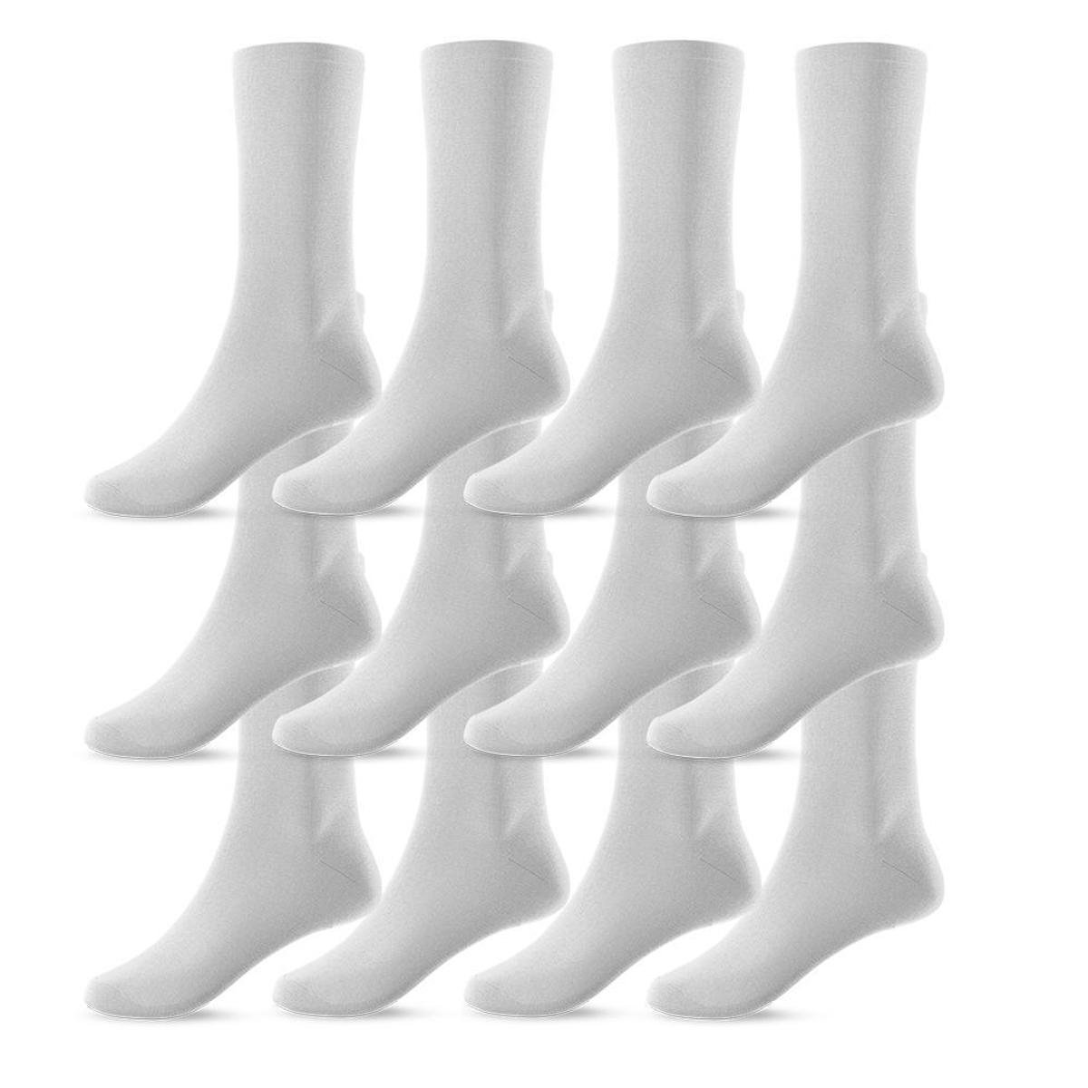 Kit 12 Pares de Meias Cano Alto 36 ao 46 Unissex Menor preço em Kit 12 Pares de Meias Cano Alto 36 ao 46 Unissex
