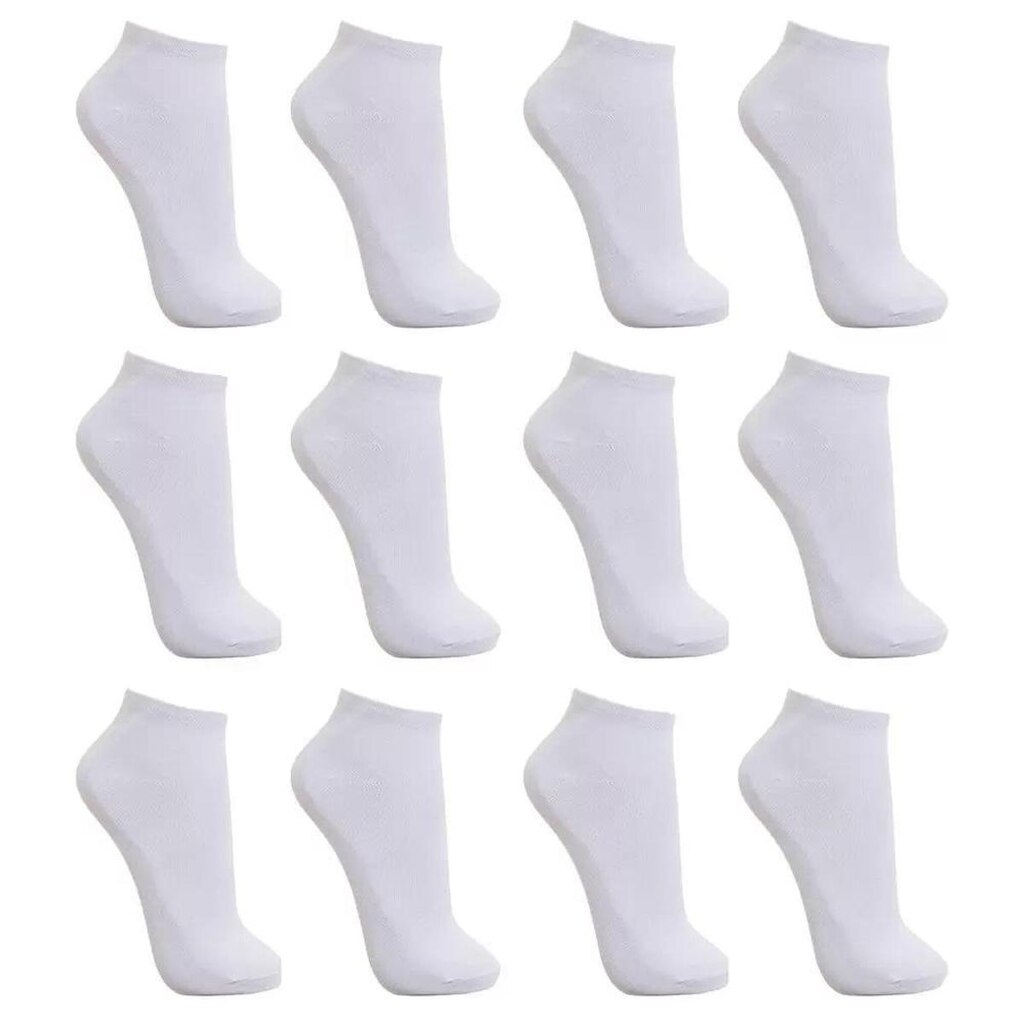 Kit 12 Pares De Meias Cano Baixo Unissex Algodão