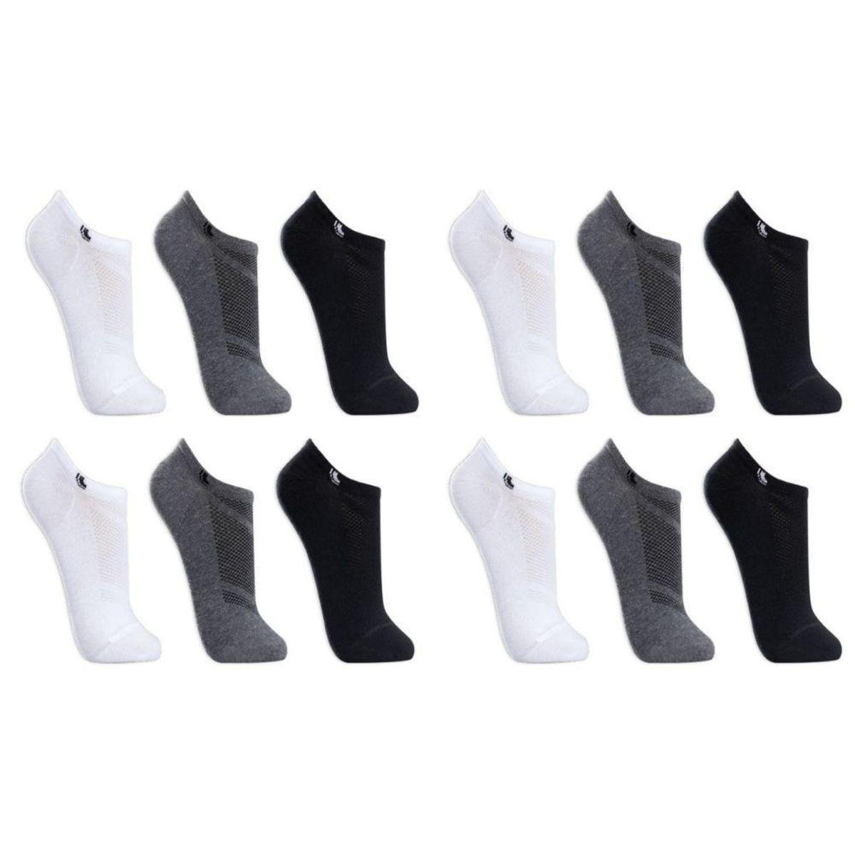 Kit 12 Pares de Meias Lupo Sport Soquete Masculina - Chumbo Menor preço em Kit 12 Pares de Meias Lupo Sport Soquete Masculina - Chumbo