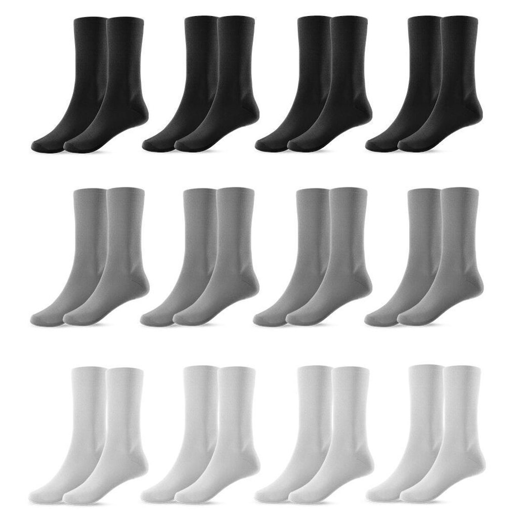 Kit 12 Pares de Meias Masculina Cano Alto 37/44
