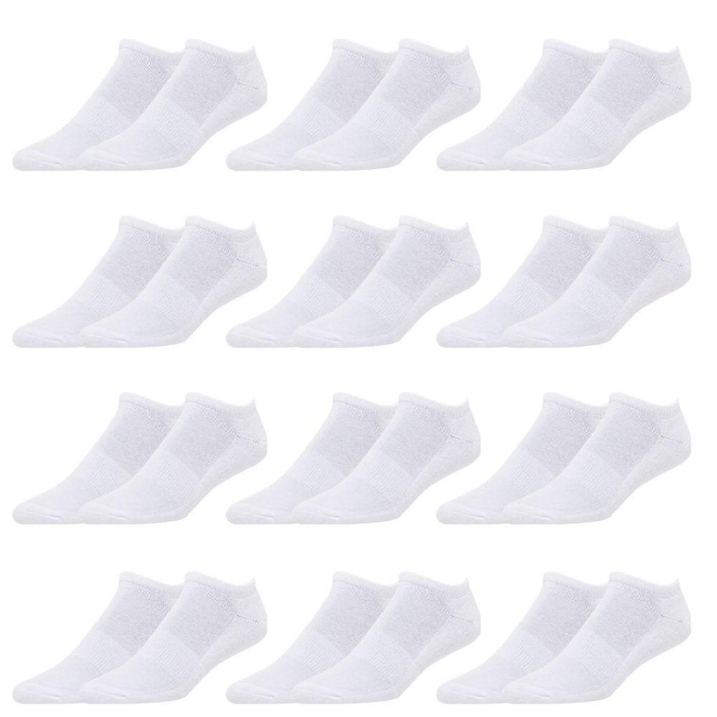 Kit 12 Pares de Meias Masculina Soquete 37/44