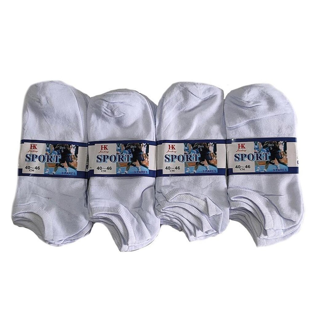 Kit 12 Pares de Meias Masculina Soquete 40-46 Branco