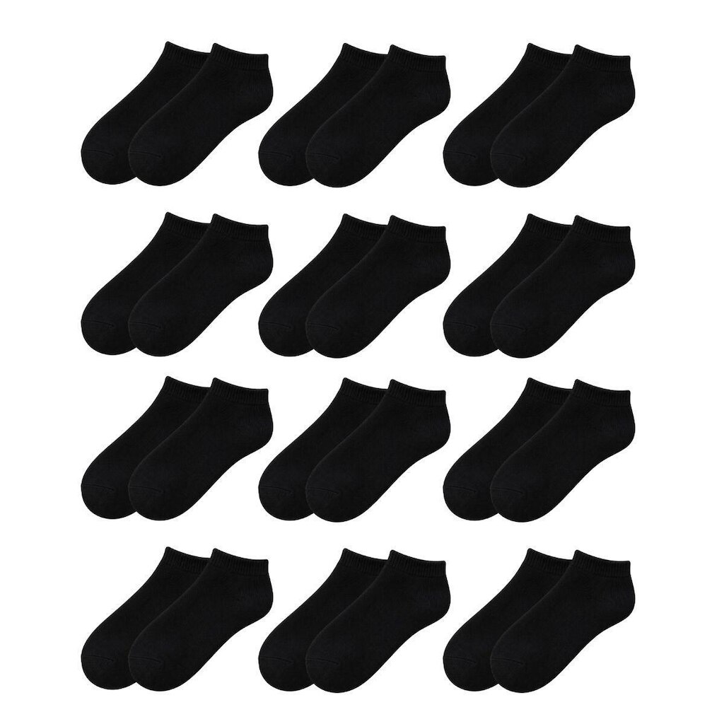 Kit 12 Pares de Meias Soquete Cano Curto Baixo Unissex Masculina Feminina Básica Academia Tênis