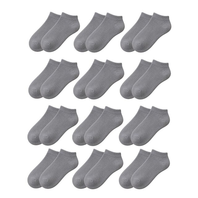 Kit 12 Pares de Meias Soquete Cano Curto Baixo Unissex Masculina Feminina Básica Academia Tênis