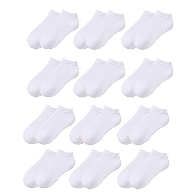 Kit 12 Pares de Meias Soquete Cano Curto Baixo Unissex Masculina Feminina Básica Academia Tênis