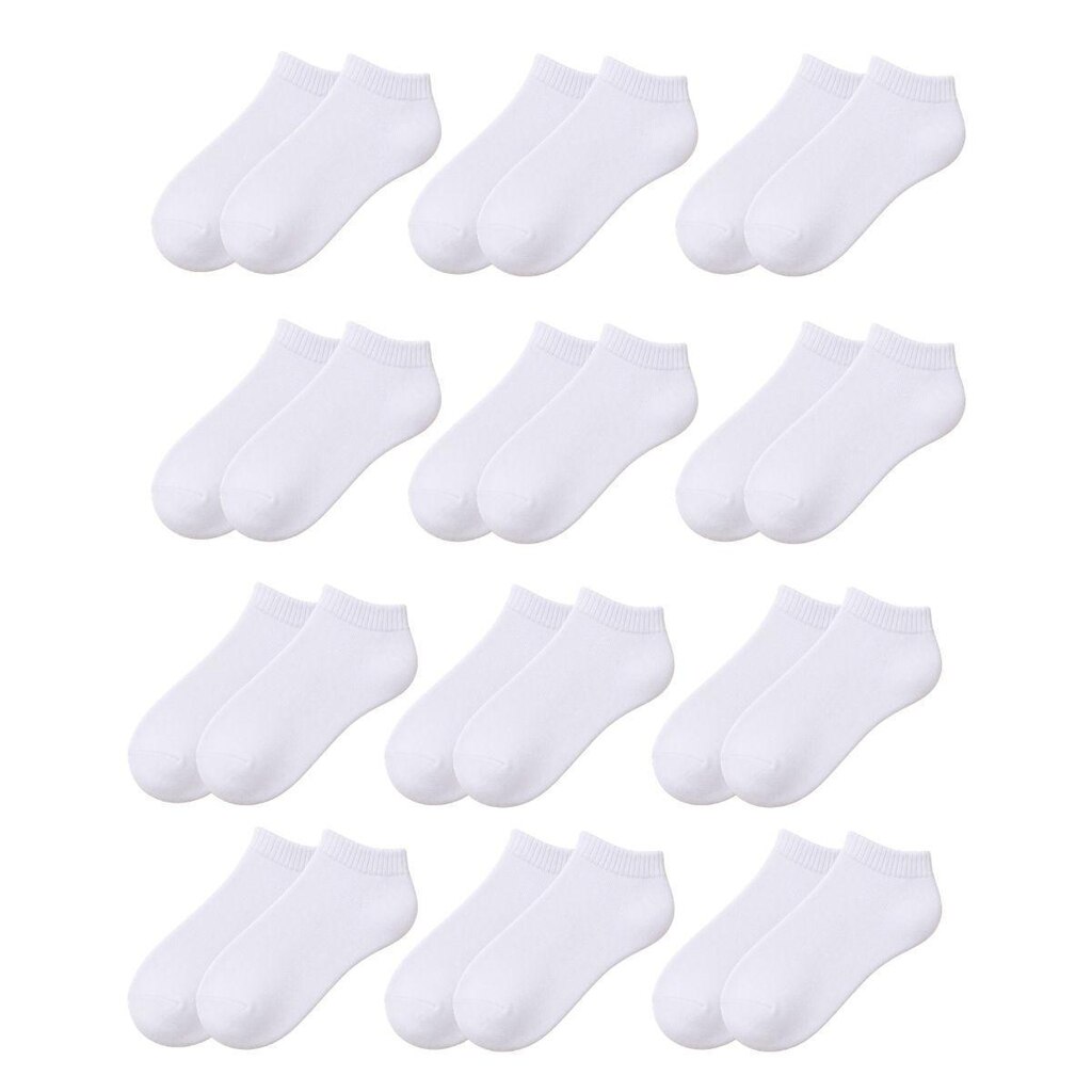 Kit 12 Pares de Meias Soquete Cano Curto Baixo Unissex Masculina Feminina Básica Academia Tênis