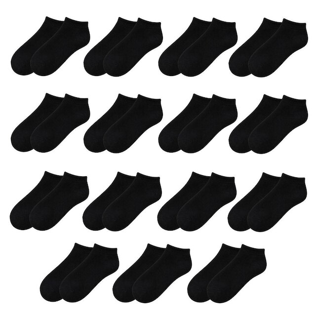 Kit 15 Pares de Meias Soquete Cano Curto Baixo Unissex Masculina Feminina Básica Academia Tênis